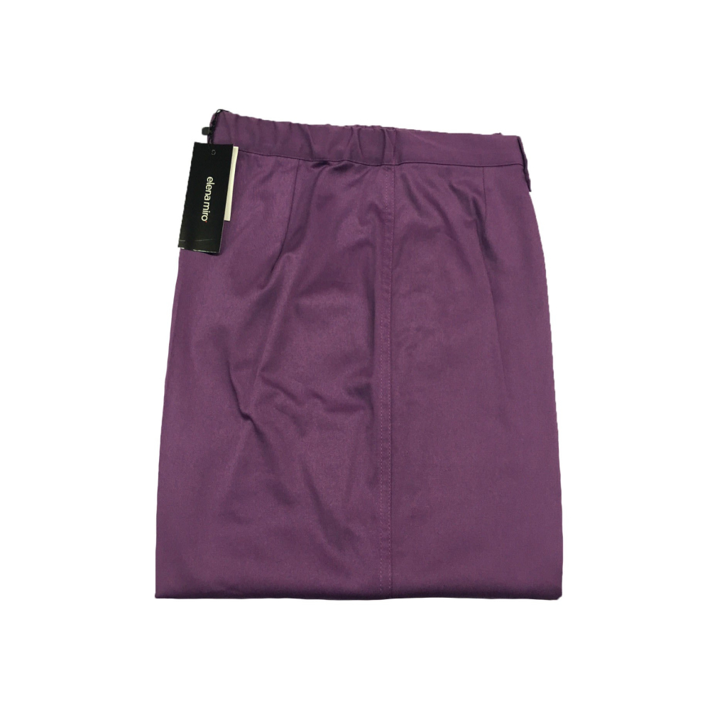 ELENA MIRO' pantalone donna viola 98% cotone 2% elastan