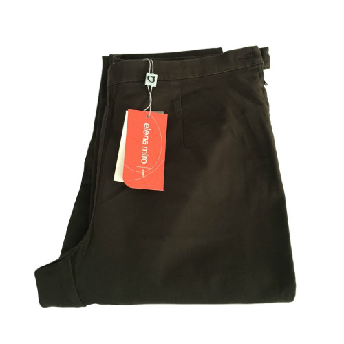 ELENA MIRO' pantalone donna invernale moro con elastico vita disp 37-46