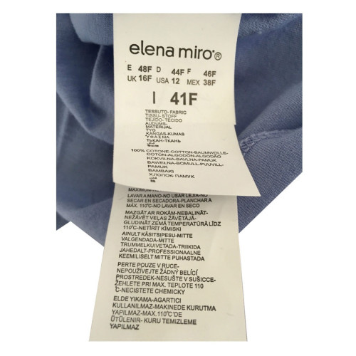 ELENA MIRO' t - shirt donna mezza manica 100% cotone con applicazioni strass
