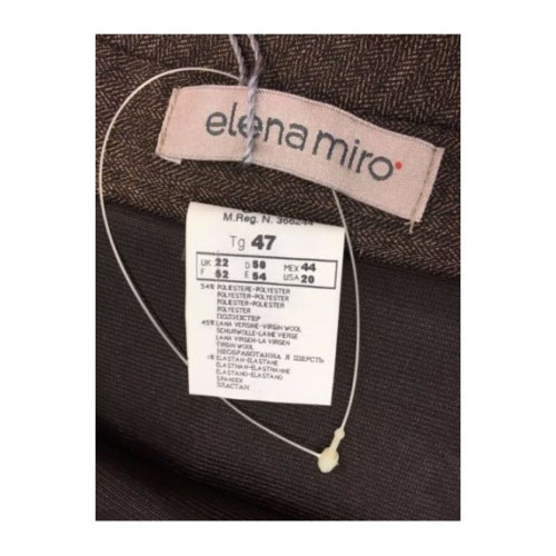 ELENA MIRO'  skirt length 80 cm brown 54% polyester 45% wool 1% elastane