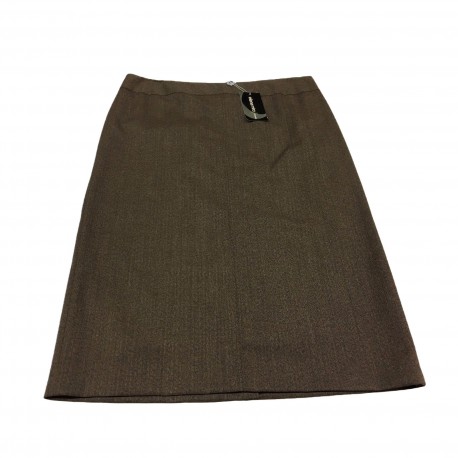 ELENA MIRO'  skirt length 80 cm brown 54% polyester 45% wool 1% elastane