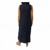 ELENA MIRÒ women dress with blue buttons 100% linen