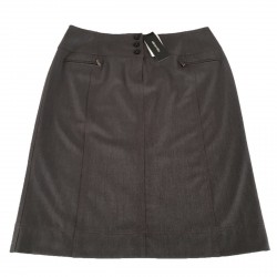 ELENA MIRO'  skirt length 68 cm gray 63% polyester 33% viscose 4% elastane