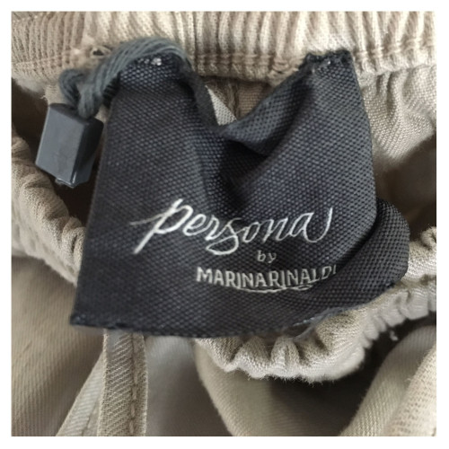 PERSONA by Marina Rinaldi women trousers, color mastic, mod RECAPITO with lace and pockets