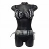 GIADAMARINA costume donna con applicazioni nero 2 pezzi mod 973 MADE IN ITALY