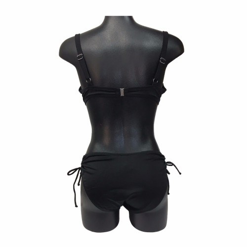 GIADAMARINA two piece swimsuit black with apllications mod 973 MADE IN ITALY