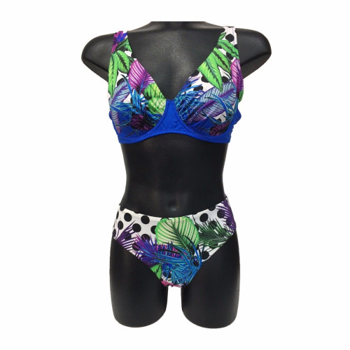 GIADAMARINA two piece swimsuit bluette mod 979 MADE IN ITALY