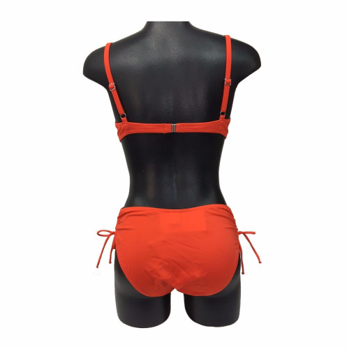 GIADAMARINA costume donna con applicazioni arancio/nero 2 pezzi mod 973