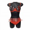 GIADAMARINA two piece swimsuit  orange/black mod 973 MADE IN ITALY