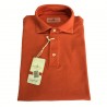 DELLA CIANA polo uomo mezza manica arancio 100% cotone vestibilita slim