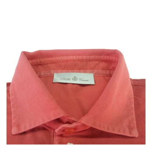 DELLA CIANA polo uomo mezza manica colore corallo 100% cotone