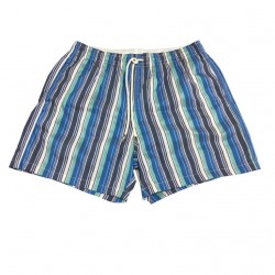 FIORIO MILAN Men Swimshorts, striped blue / white / water, 58% polyamide 41% polyester MADE IN ITALY