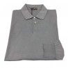 FERRANTE polo uomo manica lunga GRIGIO PERLA con bordo MADE IN ITALY