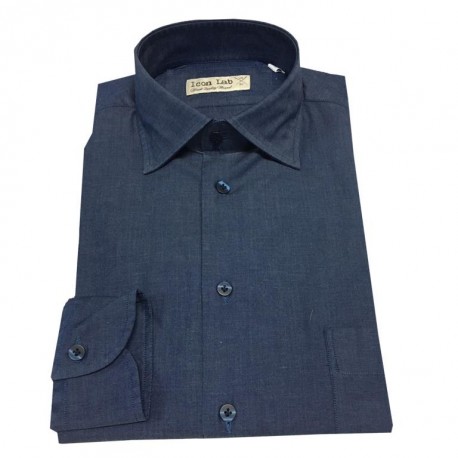 ICON LAB 1961 camicia uomo con taschino colore denim