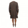 HUMILITY 1949 woman dress brown100% linen MADE IN ITALY