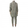 LA FEE MARABOUTEE duster women unlined white / black stripes 49% cotton 40% viscose 11% polyester MADE IN ITALY