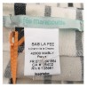 LA FEE MARABOUTEE pantalone donna vita alta bianco righe nero 54% cotone 46% lino MADE IN ITALY