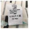 LA FEE MARABOUTEE pantalone donna vita alta bianco righe nero 54% cotone 46% lino MADE IN ITALY