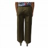 ASPESI pantalone verde donna largo con elastico in vita e tasche mod H128 D307 MADE IN ITALY