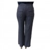 LA FEE MARABOUTEE trousers woman denim 100% linen MADE IN ITALY