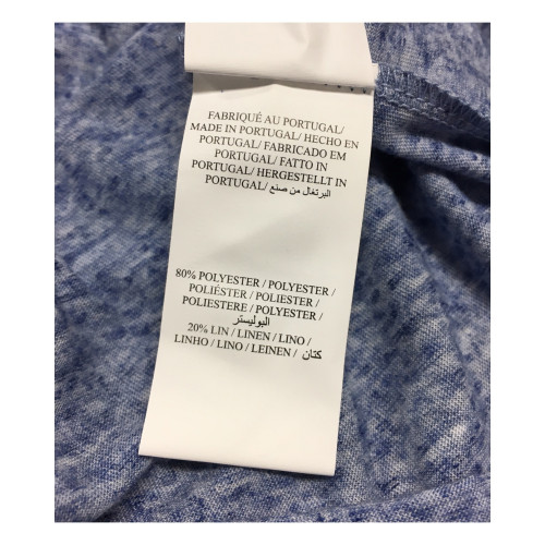 LA FEE MARABOUTEE t-shirt donna blu mélange 80% poliestere 20% lino mod 7329
