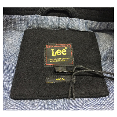 LEE man jacket black mod L89OAV01 PREMIUM WOOL PEACOAT 75% wool