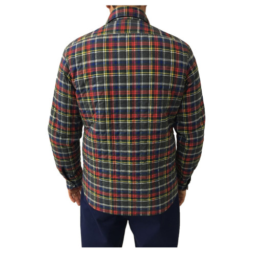 ASPESI giacca camicia uomo reversibile quadri/blu mod CE26 F815 HIGHLAND MADE IN ITALY