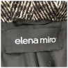 ELENA MIRÒ woman coat white / black herringbone length 107 cm