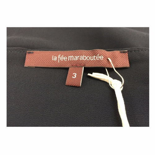 LA FEE MARABOUTEE woman knit blue with embroidery gold MADE IN ITALY