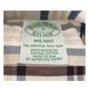 BROOKS BROTHERS shirt ecru/brown/blue 100% cotton MADE IN USA