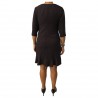 LA FEE MARABOUTEE abito donna blu/cuoio mod 5345 95% poliestere MADE IN ITALY