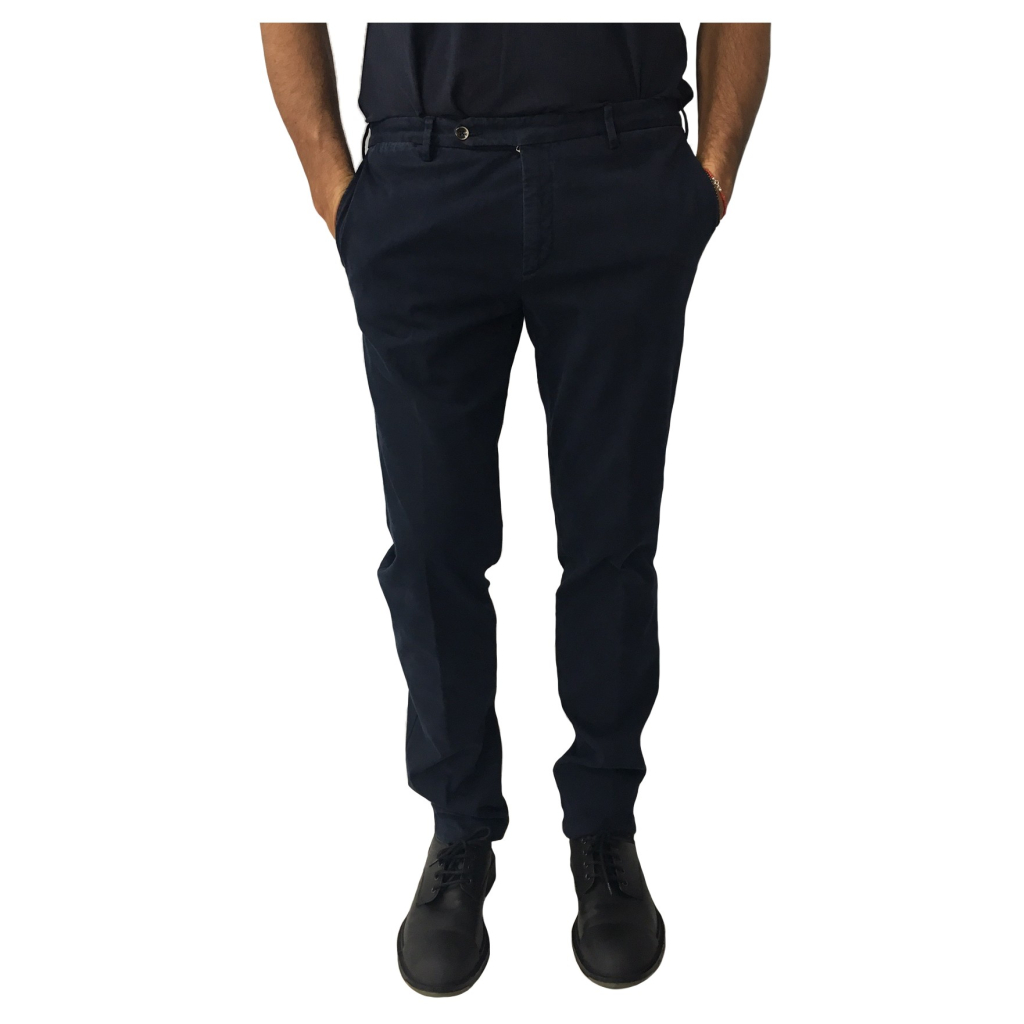 ZANELLA man blue pants cotton mod DUKE/2 MADE IN ITALY