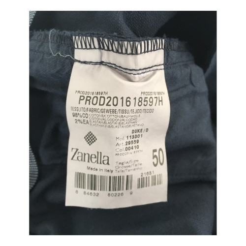 ZANELLA pantalone uomo cotone invernale blu mod DUKE/2 MADE IN ITALY