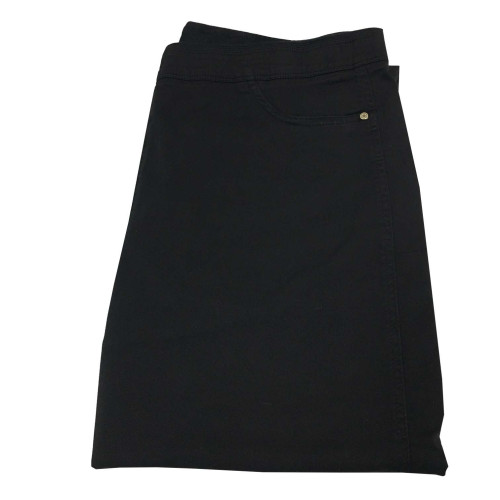 ELENA MIRÒ pantalone donna nero con elastico in vita 97% cotone 3% elastan