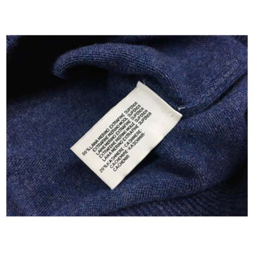 DELLA CIANA girocollo uomo blu oltremare 80% lana 20% cashmere MADE IN ITALY