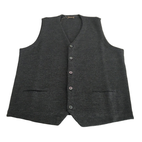 FERRANTE gray men's vest 50% wool 50% acrylic MADE IN ITALY