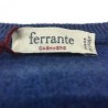 FERRANTE man light blue mesh crewneck 100% cashmere TODD & DUNCAN MADE IN ITA