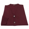 FERRANTE man bordeaux cardigan 100% wool MADE IN ITALY