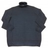 FERRANTE man blue mélange dyed roll neck men 100% wool MADE IN ITALY