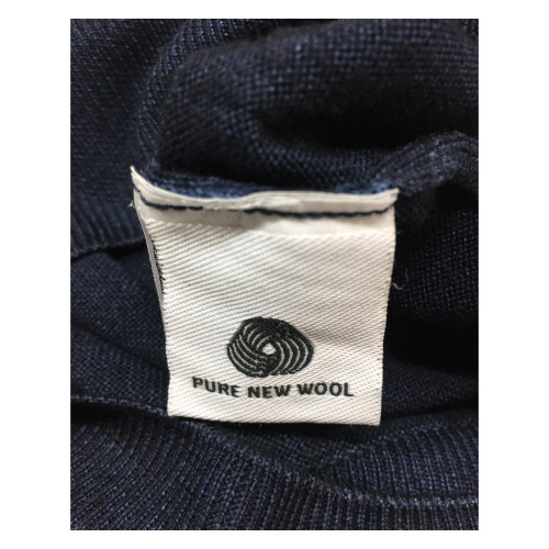 FERRANTE man blue mélange dyed roll neck men 100% wool MADE IN ITALY