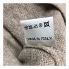 IRISH CRONE maglia uomo tortora mélange 100% lana MADE IN ITALY