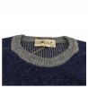 IRISH CRONE man wool denim/gray sweater  MADE IN ITALY
