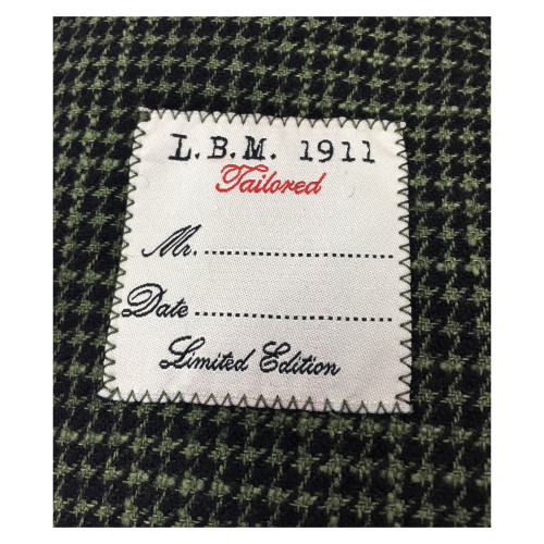 L.B.M 1911 giacca uomo quadri verde/nero 43% cotone 40% lana 17% poliammide 2837