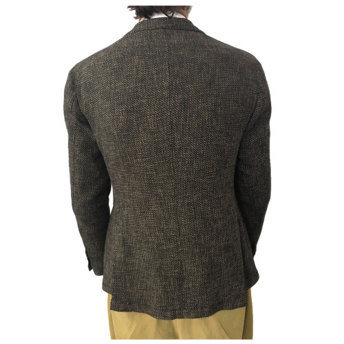 L.B.M 1911 giacca uomo sfoderata nero/moro 80% cotone 20% lana 2837
