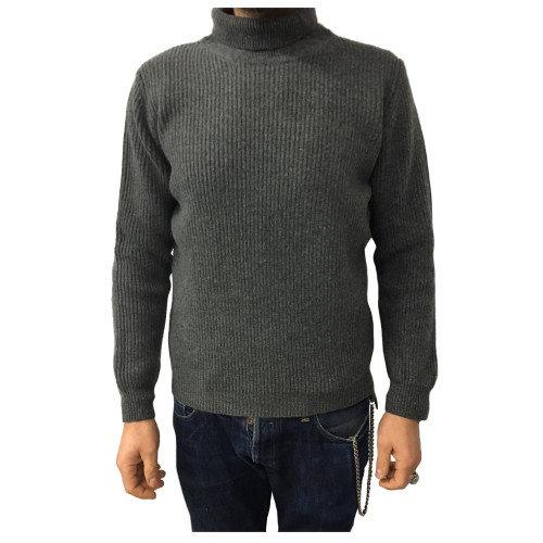 GRP man sweater gray 100% wool MADE IN ITALY