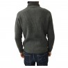 GRP maglia uomo collo alto grigio pesante coste inglesi 100% lana MADE IN ITALY