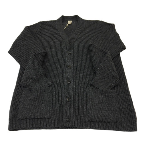 GRP cardigan man gray with pockets 100% wool MADE IN ITALY