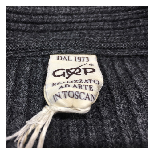 GRP cardigan uomo coste inglesi con tasche grigio 100% lana MADE IN ITALY
