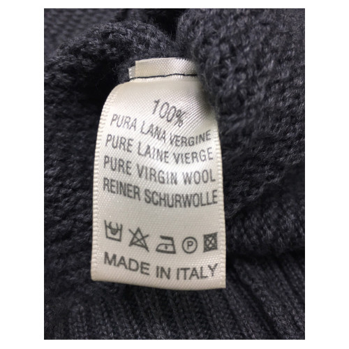 GRP cardigan uomo grigio 100% lana MADE IN ITALY