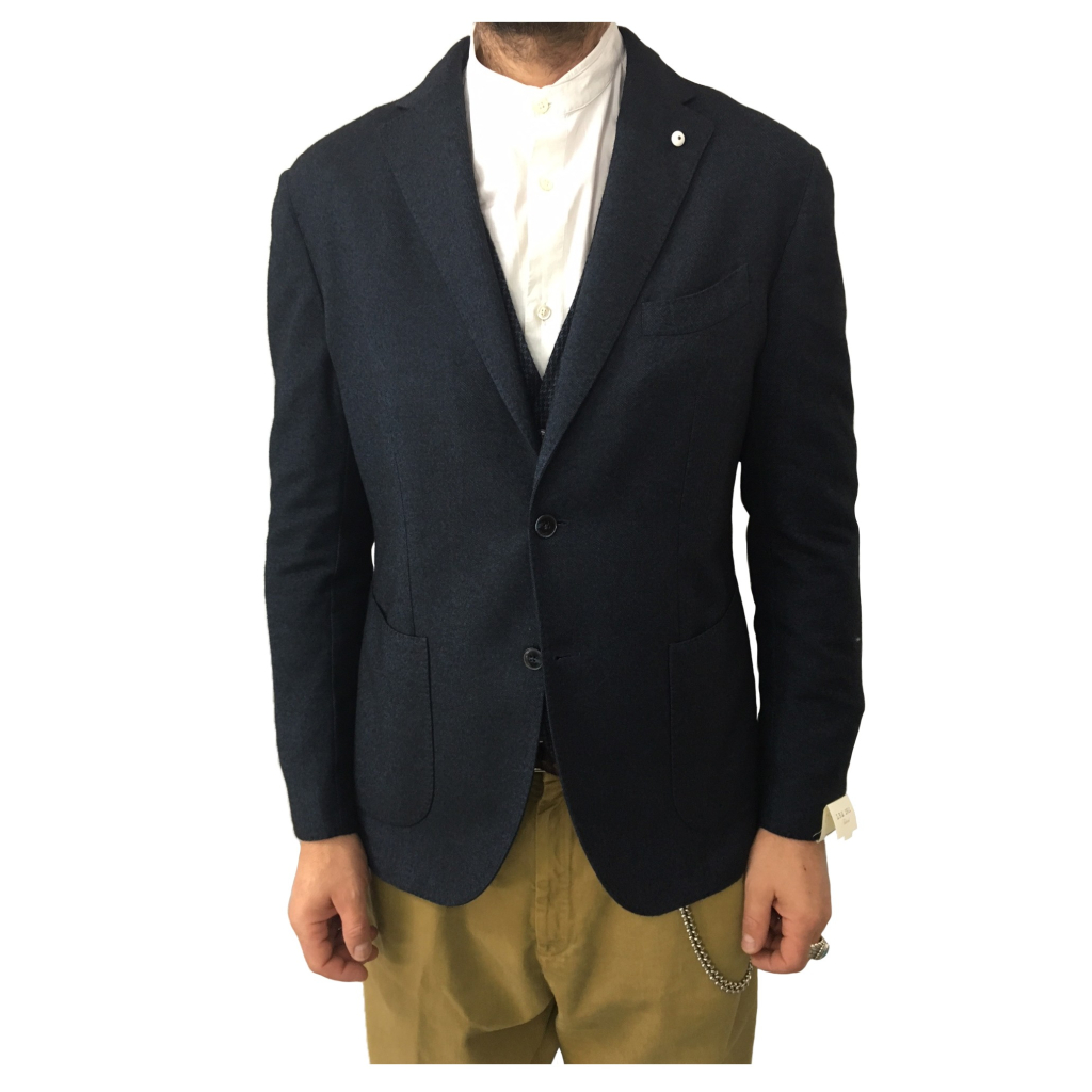 L.B.M 1911 men's blue jacket 45% cotton 40% wool 15% polyamide 2837